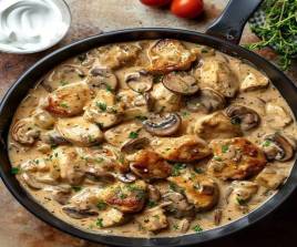 CHICKEN STEAK STREGANOFF